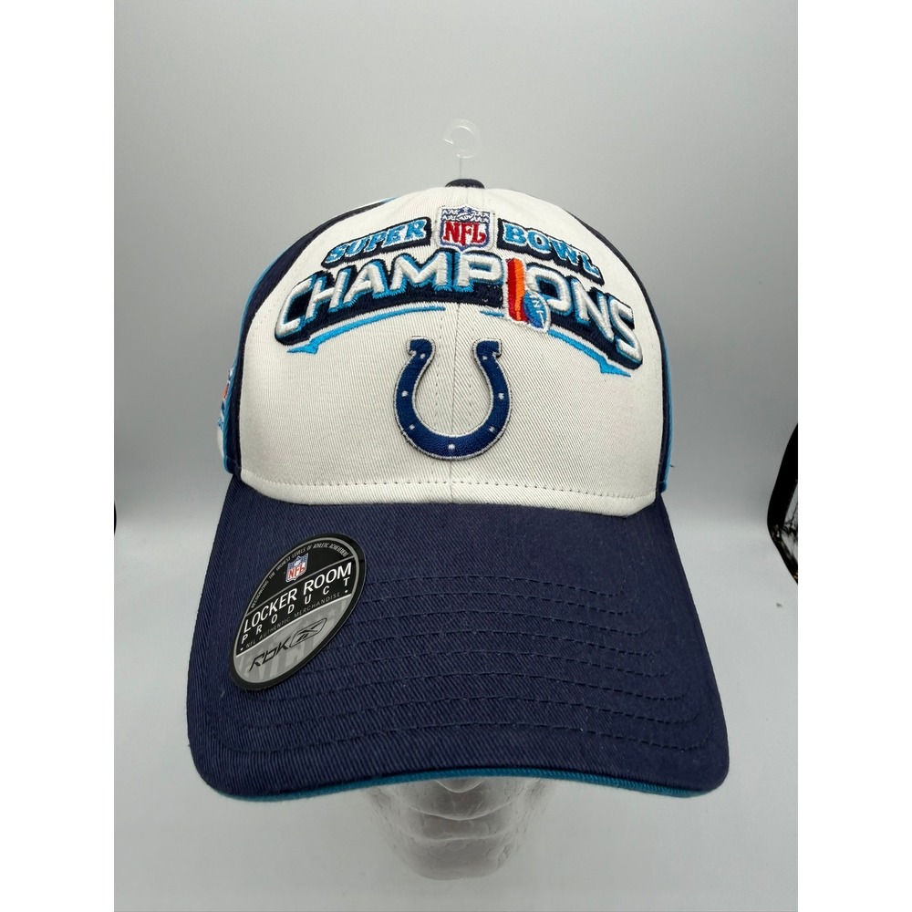 Reebok Indianapolis Colts Super Bowl XLI Champions Hat NFL On Field Navy OS